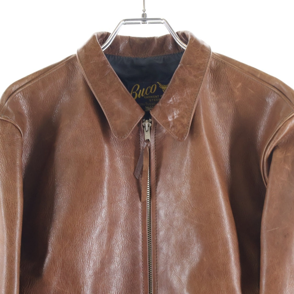 THE REAL McCOY'S(ザリアルマッコイ) × BUCO STYLE KING ブコ スタイル キング ホースハイド シングル レザー ジャケット ブラウン