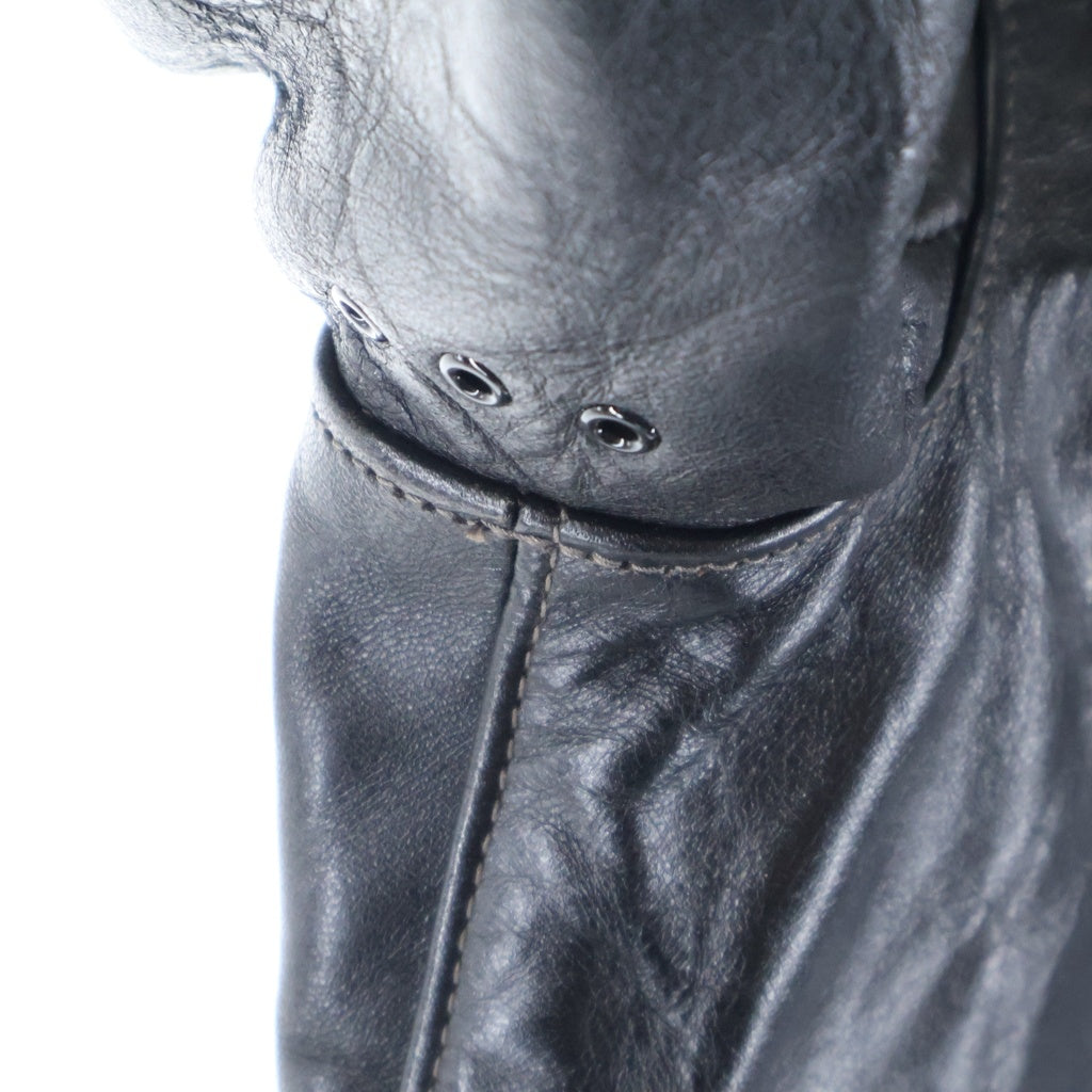 THE REAL McCOY'S(ザリアルマッコイ) × BUCO J-100 SINGLE RIDER'S JACKET ブコ シングルライダース レザージャケット ブラック