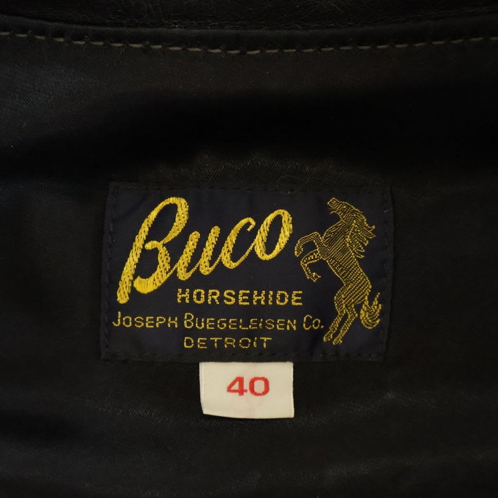 THE REAL McCOY'S(ザリアルマッコイ) × BUCO J-100 SINGLE RIDER'S JACKET ブコ シングルライダース レザージャケット ブラック