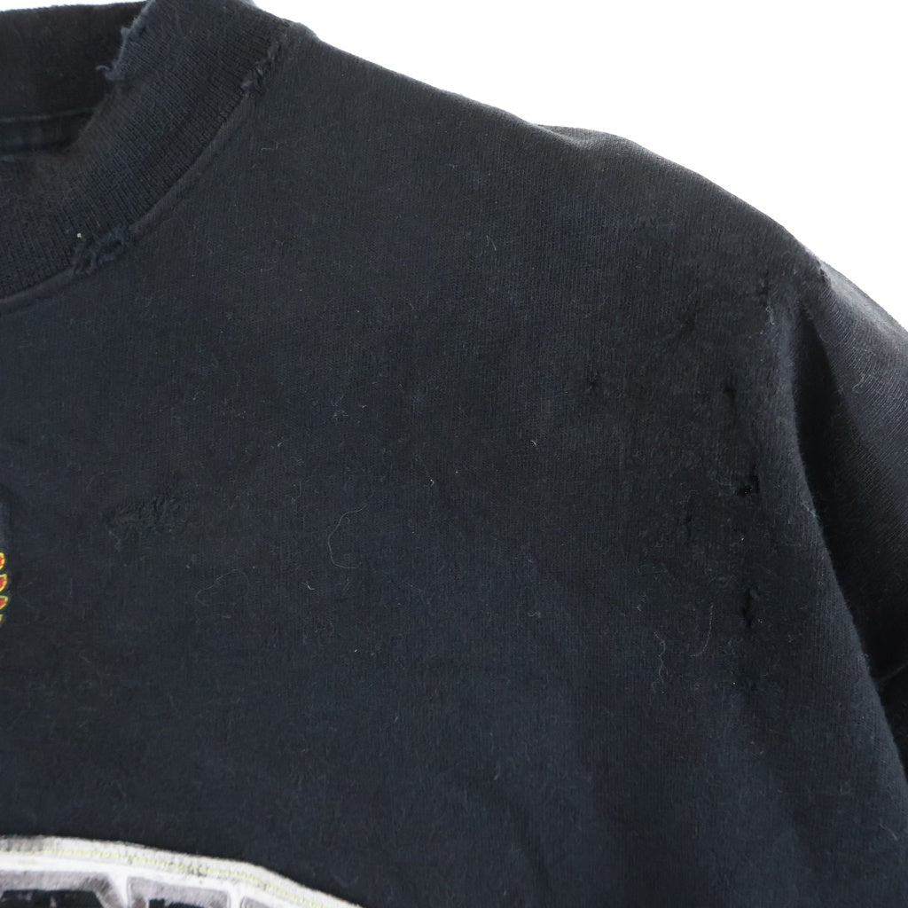 BALENCIAGA(バレンシアガ) 23AW SKATER OVERSIZED クラッシュダスト加工 オーバーサイズ 半袖Tシャツ カットソー ブラック 739028 TOVN2