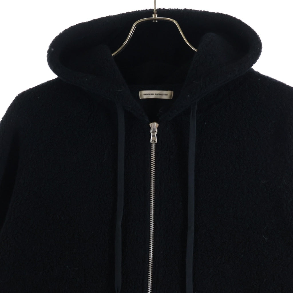 UNIVERSAL PRODUCTS(ユニバーサルプロダクツ) BOA ZIP HOODIE ボアジップアップ フーディ パーカー ブラック