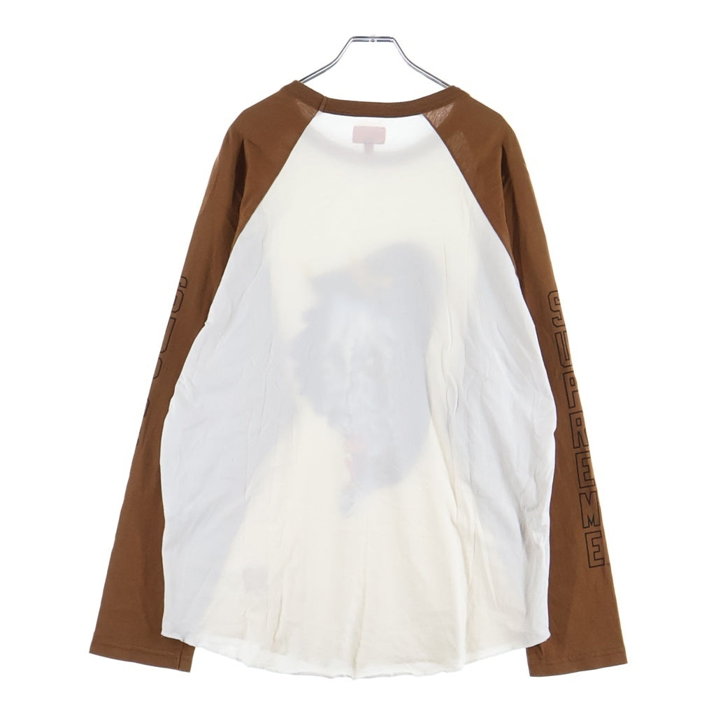 SUPREME(シュプリーム) 22AW Demon Raglan L/S Top デーモンプリント 長袖カットソー Tシャツ ホワイト/ブラウン