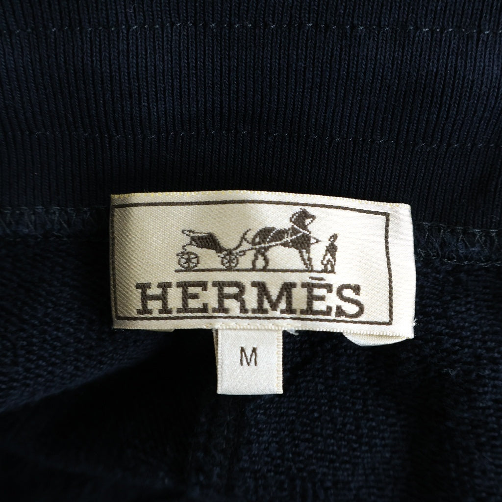 HERMES(エルメス) サイドライン ジップアップ スウェット ハーフ パンツ ネイビー