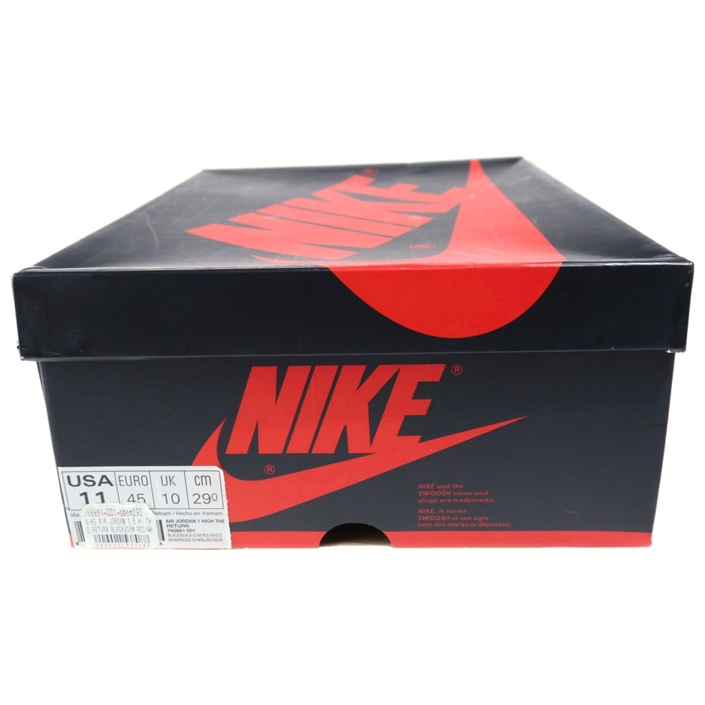 NIKE(ナイキ) 【観賞用2015年製】AIR JORDAN HIGH THE RETURN GYM RED エアジョーダン 1.5 リターン ジムレッド ハイカットスニーカー ブラック/レッド US11/29cm 768861-001