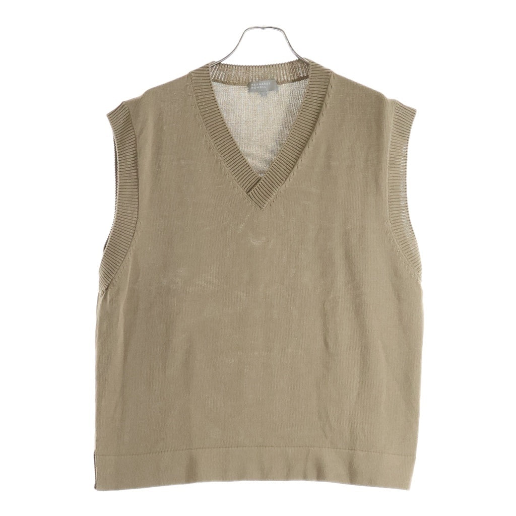 MARGARET HOWELL(マーガレットハウエル) Cotton V neck Knit Vest コットン Vネック ニット ベスト ブラウン 579-3160004
