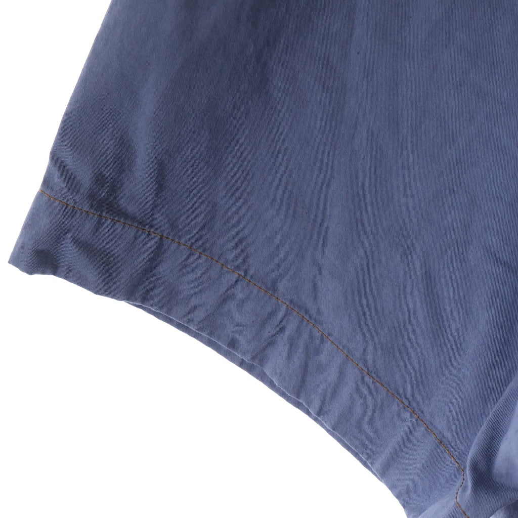 JIL SANDER(ジルサンダー) コントラストステッチ プルオーバー 半袖シャツ ブルー JSMS420618