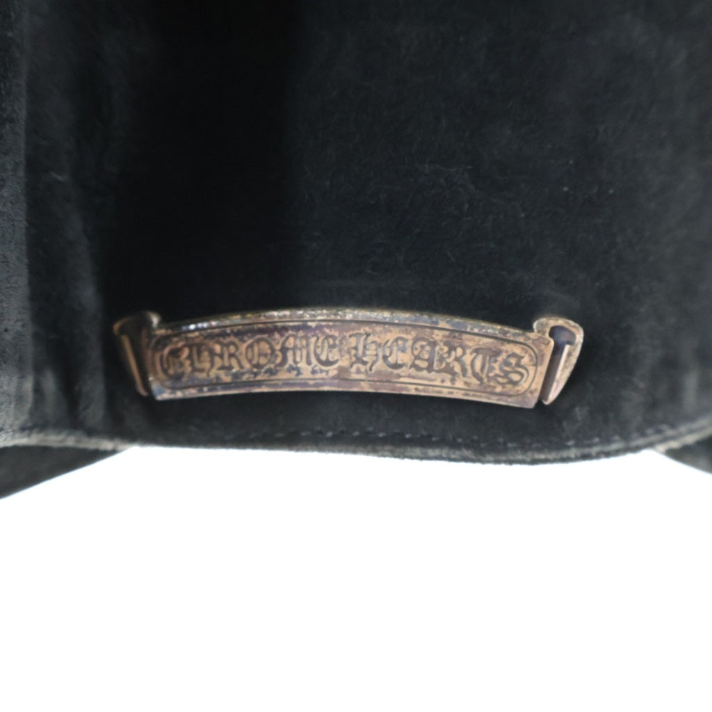 CHROME HEARTS(クロムハーツ) 8B L LNG BCK SUEDE 8 クロスボール ボタン スエードレザー ベスト ブラック