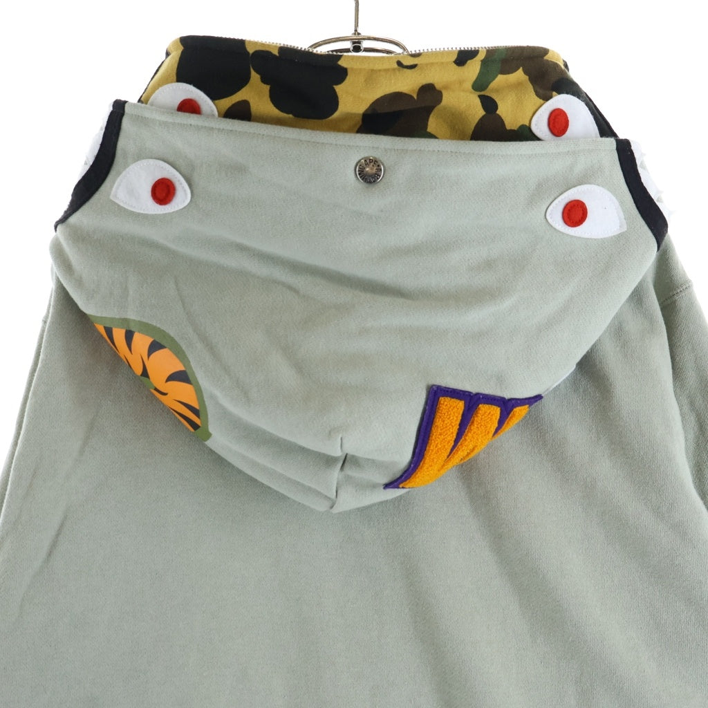 A BATHING APE(アベイシングエイプ) 1st Camo Shark Full Zip Double Hoodie ファースト カモ シャーク フル ジップ ダブル フーディ パーカー マルチ 001ZPL301007M