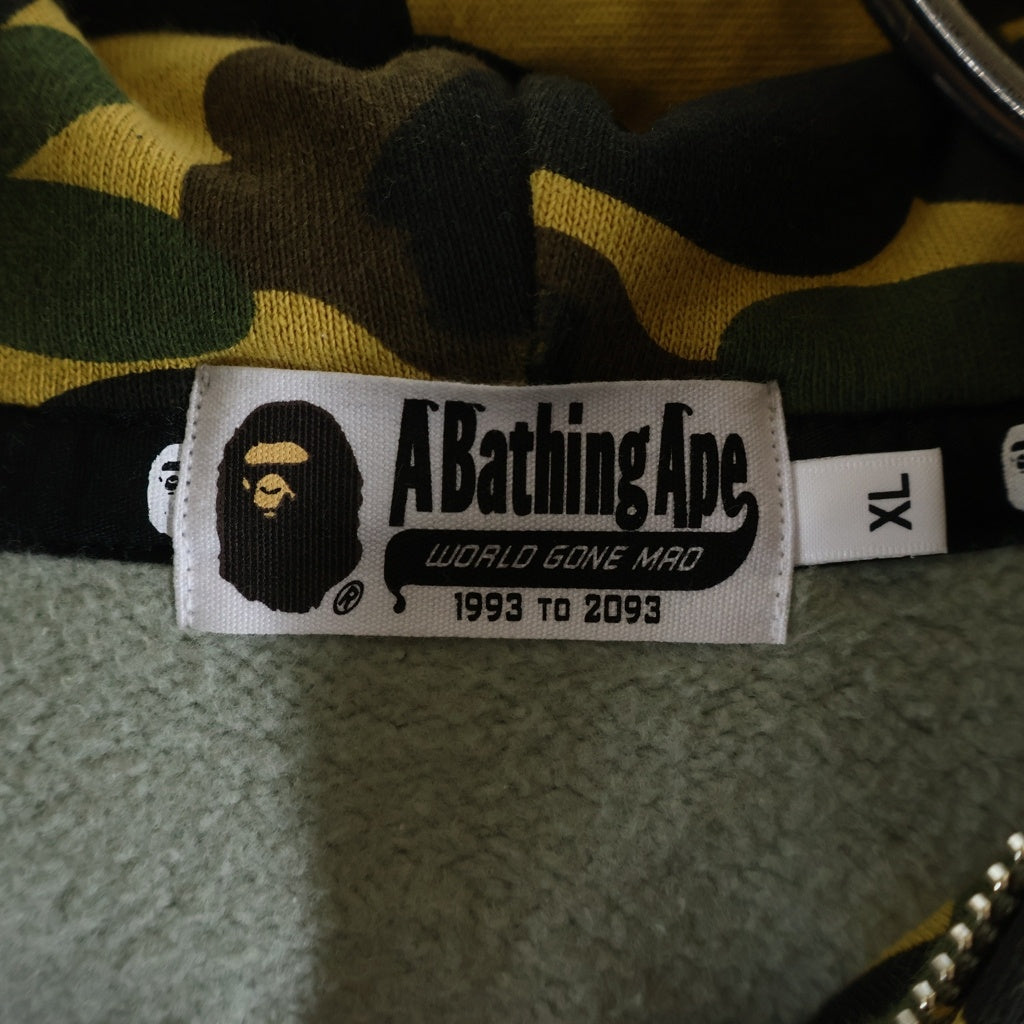 A BATHING APE(アベイシングエイプ) 1st Camo Shark Full Zip Double Hoodie ファースト カモ シャーク フル ジップ ダブル フーディ パーカー マルチ 001ZPL301007M