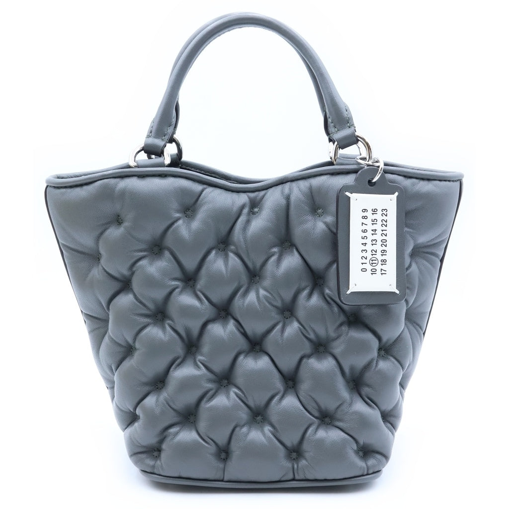 Maison Margiela(メゾンマルジェラ) エンブロイダリー トート ミニ グラムスラム 2WAYショルダーバッグ グレー SB1WD0050 レディース