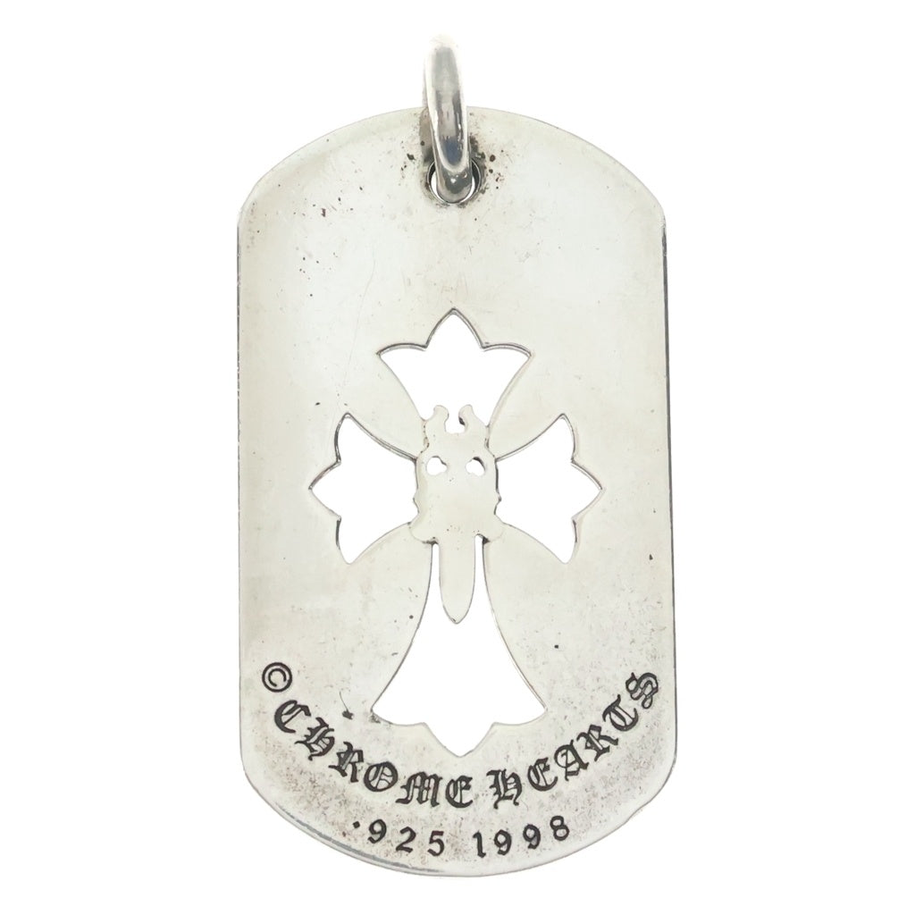 CHROME HEARTS(クロムハーツ) D TAG LRG CROSS DAGG カットアウトクロスダガー ラージドッグタグネックレストップ