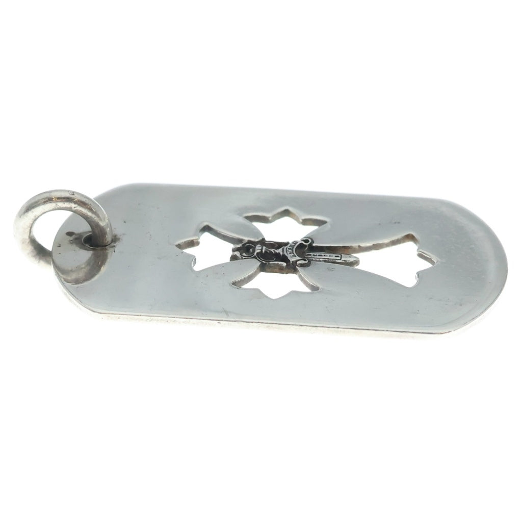 CHROME HEARTS(クロムハーツ) D TAG LRG CROSS DAGG カットアウトクロスダガー ラージドッグタグネックレストップ