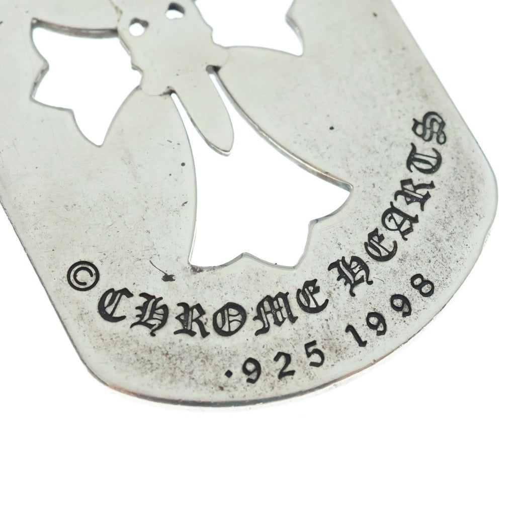 CHROME HEARTS(クロムハーツ) D TAG LRG CROSS DAGG カットアウトクロスダガー ラージドッグタグネックレストップ