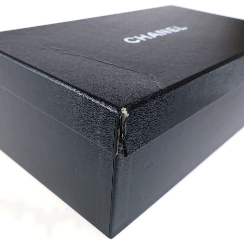 CHANEL(シャネル) ココマーク バイカラー レザー ローカットスニーカー レディース ブラック/ホワイト