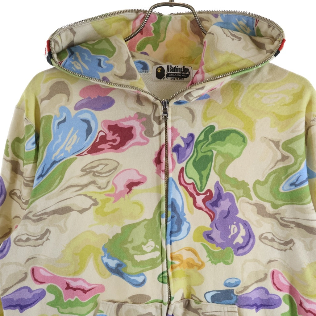 A BATHING APE(アベイシングエイプ) BAPE ART CAMO SHARK HOODIE アートカモ フーデッド ジップアップ シャークパーカー レディース マルチ 001ZPJ802009L