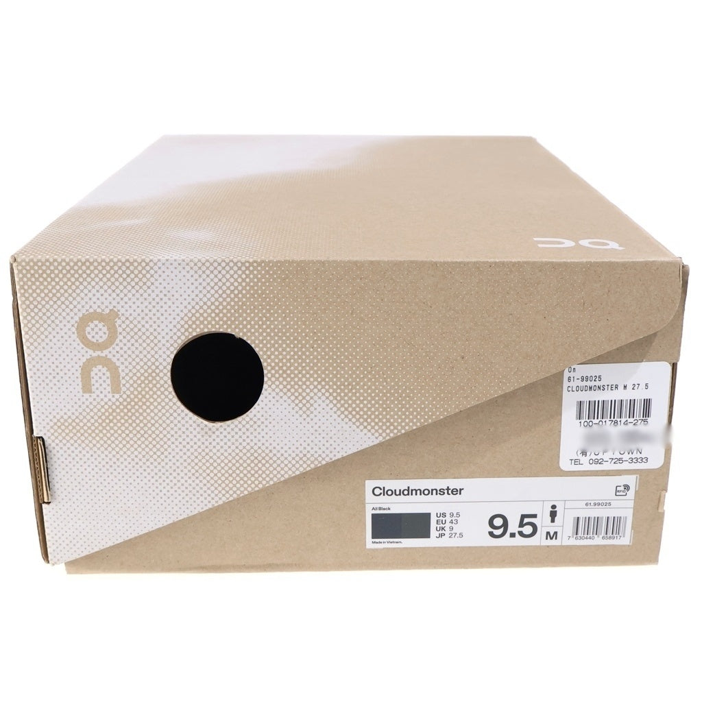 On(オン) Cloudmonster クラウドモンスター ローカットスニーカー ブラック US9.5/27.5cm 61-99025