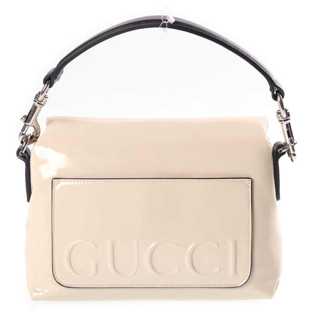 GUCCI(グッチ) パテントレザー 2way ハンド ショルダー バッグ ベージュ821617 821617 レディース