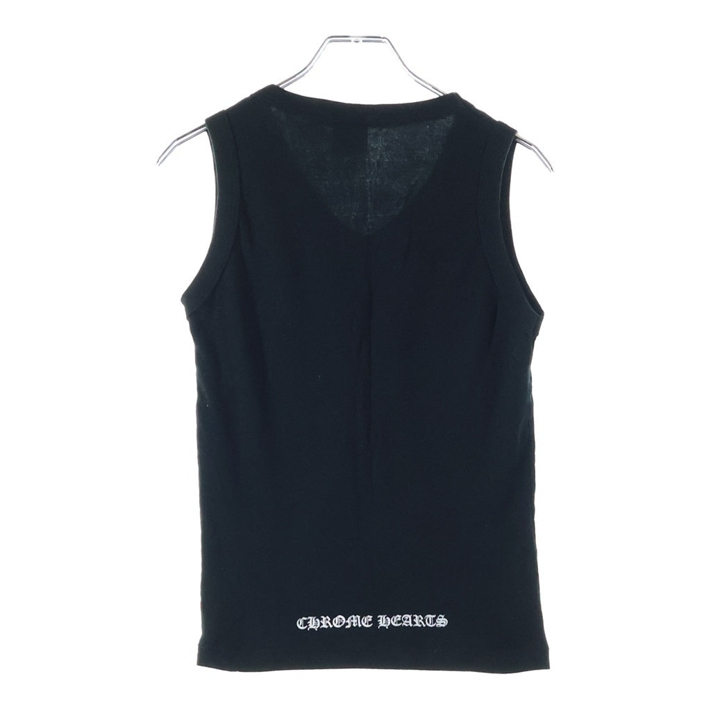 CHROME HEARTS(クロムハーツ) OLD フローラルクロスフロントプリント タンクトップ ブラック レディース