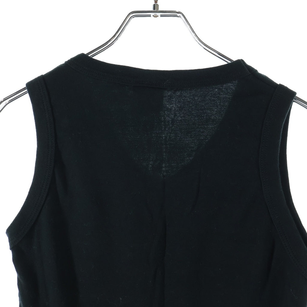 CHROME HEARTS(クロムハーツ) OLD フローラルクロスフロントプリント タンクトップ ブラック レディース