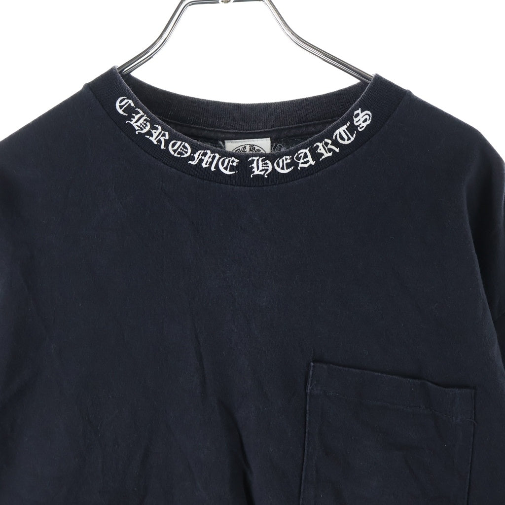 CHROME HEARTS(クロムハーツ) OLD オールド 袖英字ロゴ バックスクロールラベルプリント長袖Tシャツ ブラック レディース