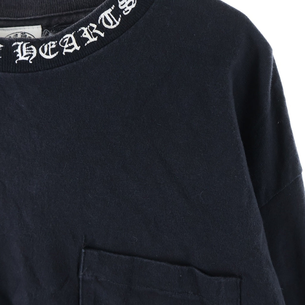 CHROME HEARTS(クロムハーツ) OLD オールド 袖英字ロゴ バックスクロールラベルプリント長袖Tシャツ ブラック レディース