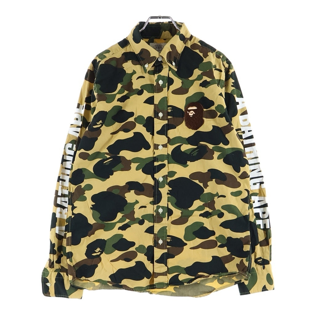 A BATHING APE(アベイシングエイプ) 1ST CAMO MILITARY SHIRT ファースト カモ ミリタリー シャツ カーキ 001SHF201001X