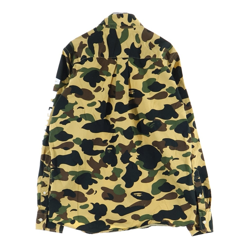 A BATHING APE(アベイシングエイプ) 1ST CAMO MILITARY SHIRT ファースト カモ ミリタリー シャツ カーキ 001SHF201001X