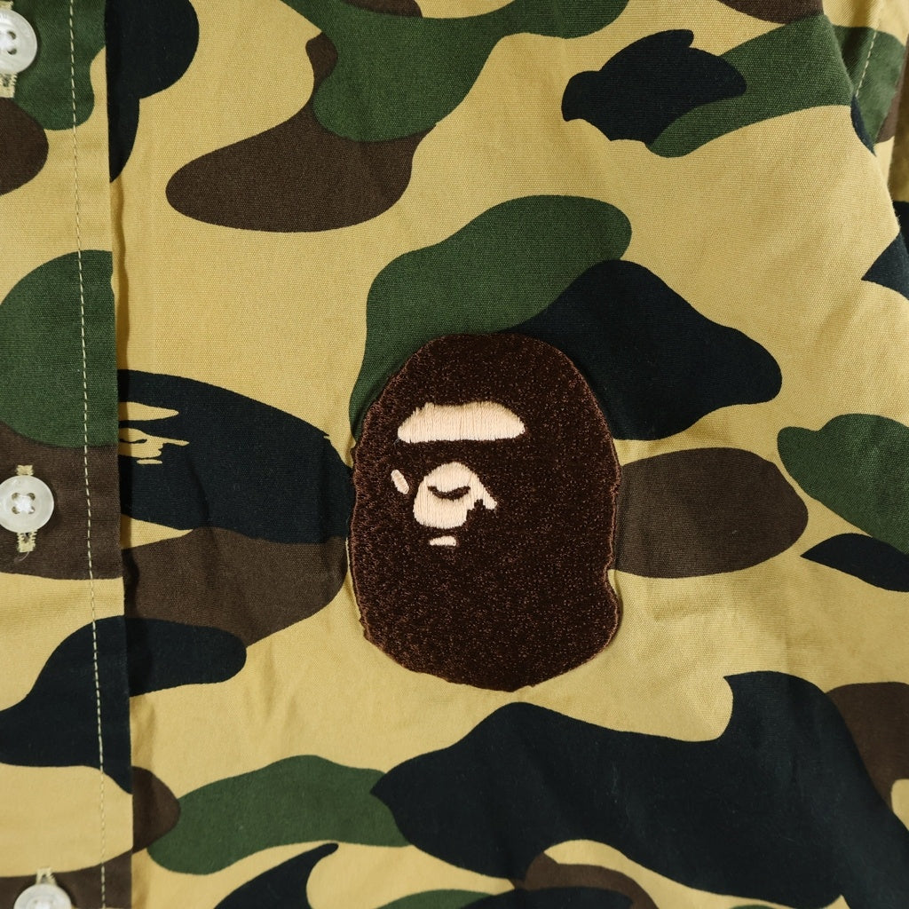 A BATHING APE(アベイシングエイプ) 1ST CAMO MILITARY SHIRT ファースト カモ ミリタリー シャツ カーキ 001SHF201001X