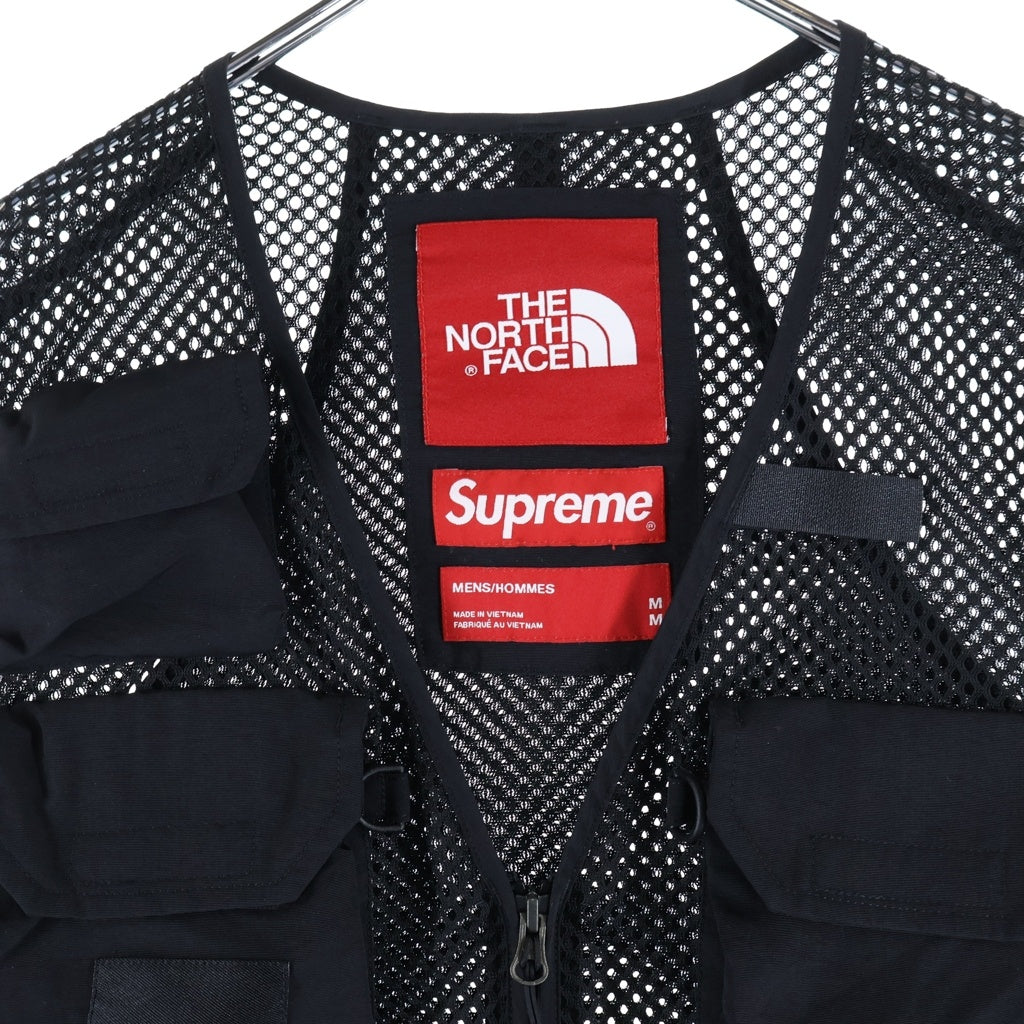 SUPREME(シュプリーム) 20SS ×THE NORTH FACE Cargo Vest ×ザノース・フェイス ジップアップメッシュカーゴベスト ブラック NF0A4QSZ