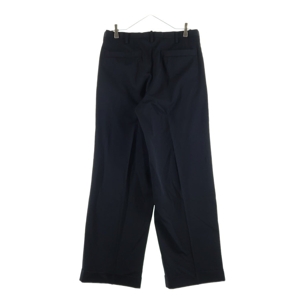 L.Q. Y's for men(エルキューワイズフォーメン) 80S～90S ウール ワイド ツータック パンツ ブラック 0384-08-100-85