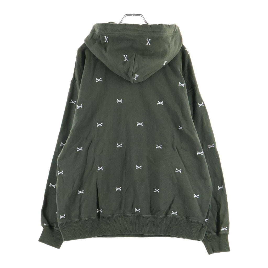 WTAPS(ダブルタップス) 22AW ACNE HOODY CTPL TEXTILE ロゴ パッチ 刺繍 フーデット スウェット シャツ パーカー オリーブ 222ATDT-CSM26
