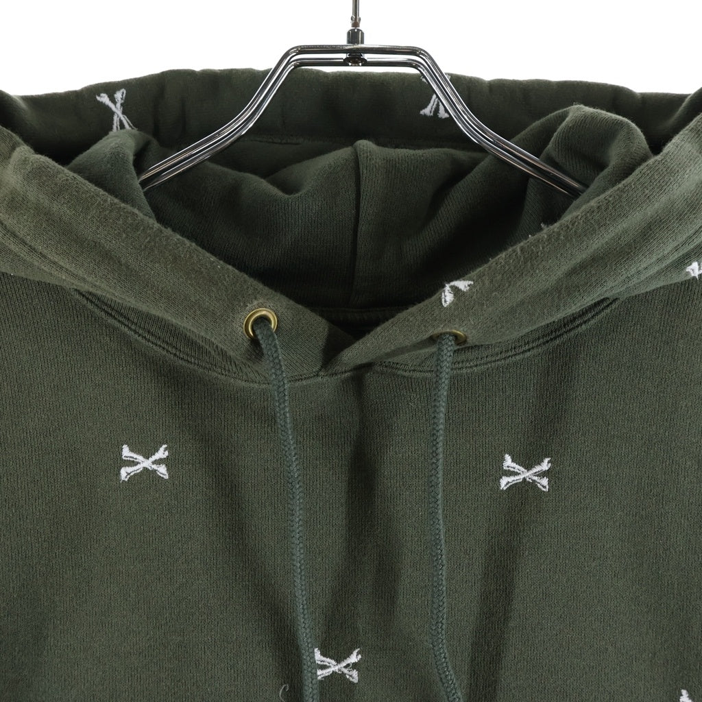 WTAPS(ダブルタップス) 22AW ACNE HOODY CTPL TEXTILE ロゴ パッチ 刺繍 フーデット スウェット シャツ パーカー オリーブ 222ATDT-CSM26