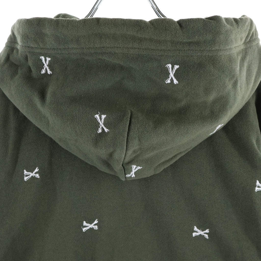 WTAPS(ダブルタップス) 22AW ACNE HOODY CTPL TEXTILE ロゴ パッチ 刺繍 フーデット スウェット シャツ パーカー オリーブ 222ATDT-CSM26