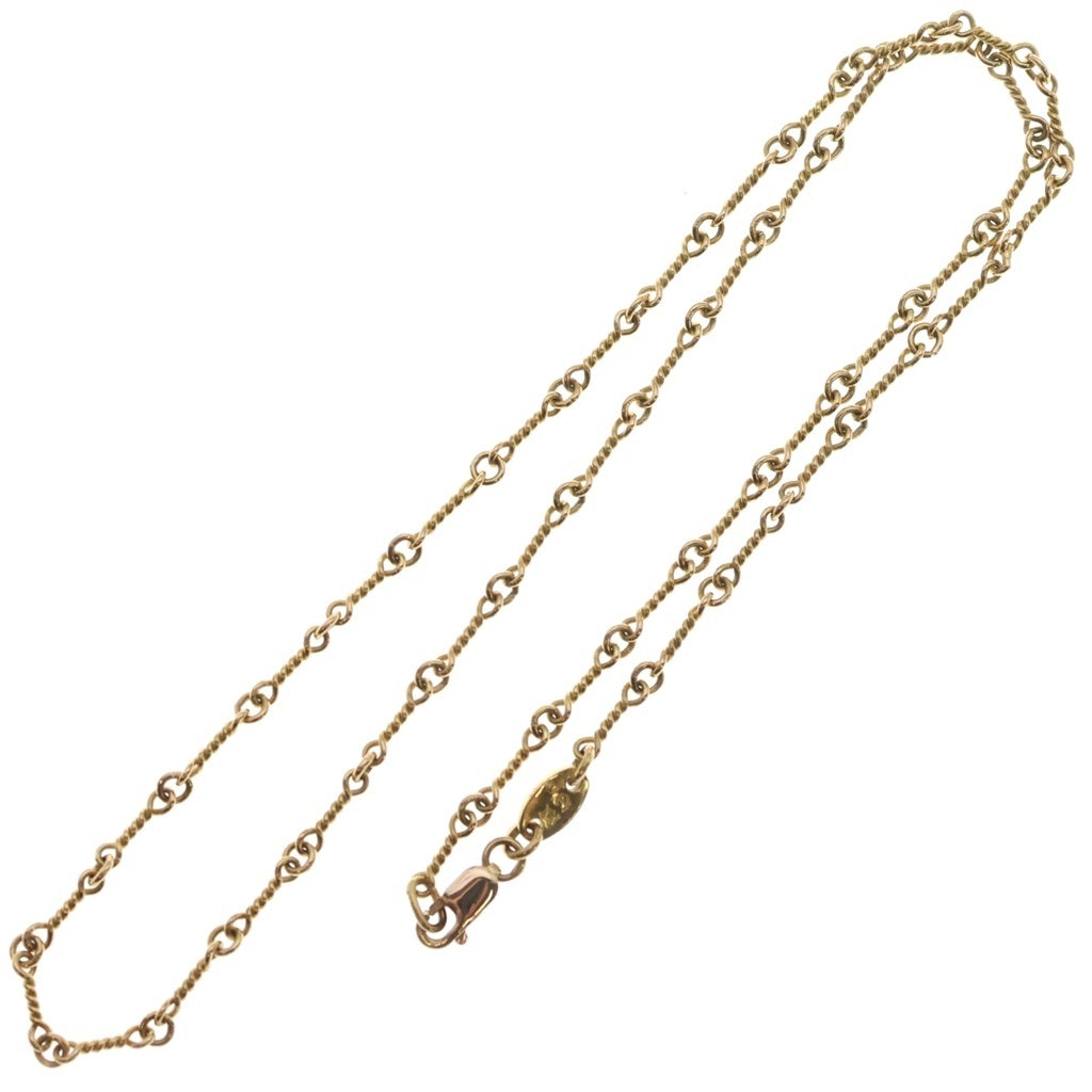 CHROME HEARTS(クロムハーツ) 22K NECKCHAIN T16 ツイストチェーンネックレス 16inch ゴールド BCA013