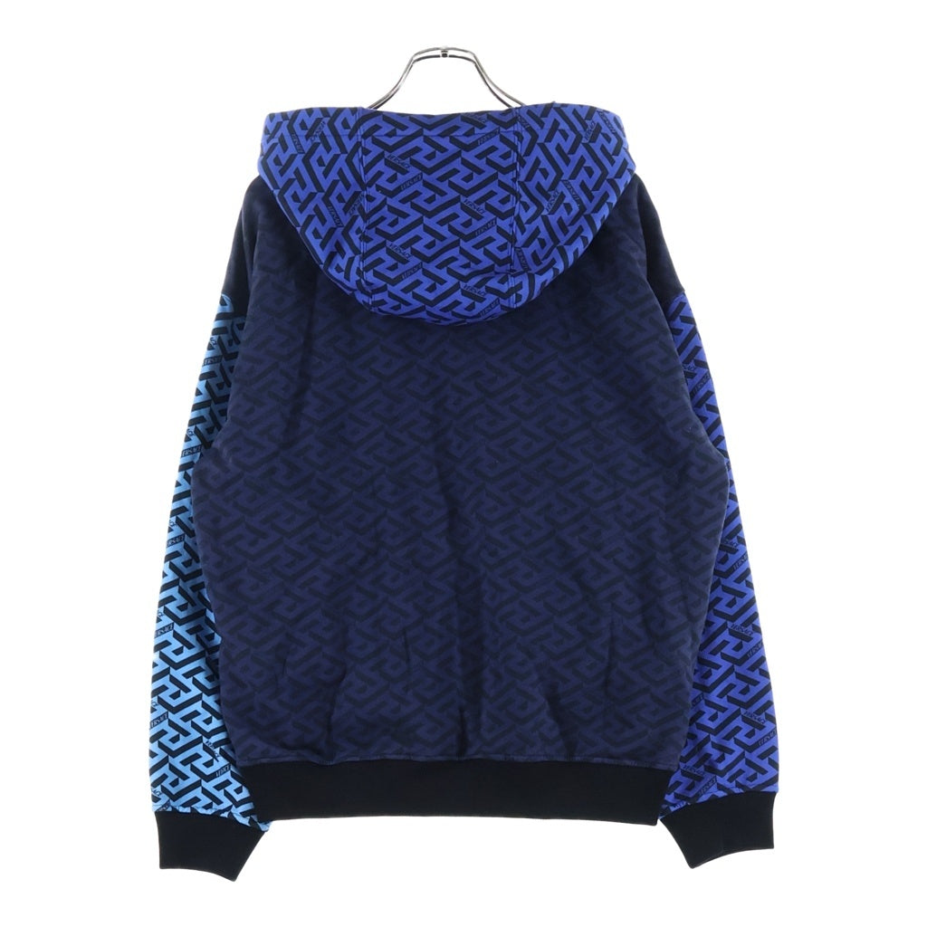 GIANNI VERSACE(ジャンニ ヴェルサーチ) La Greca ラ グレカ ジップアップ スウェット フーディ パーカーブルー 1004028