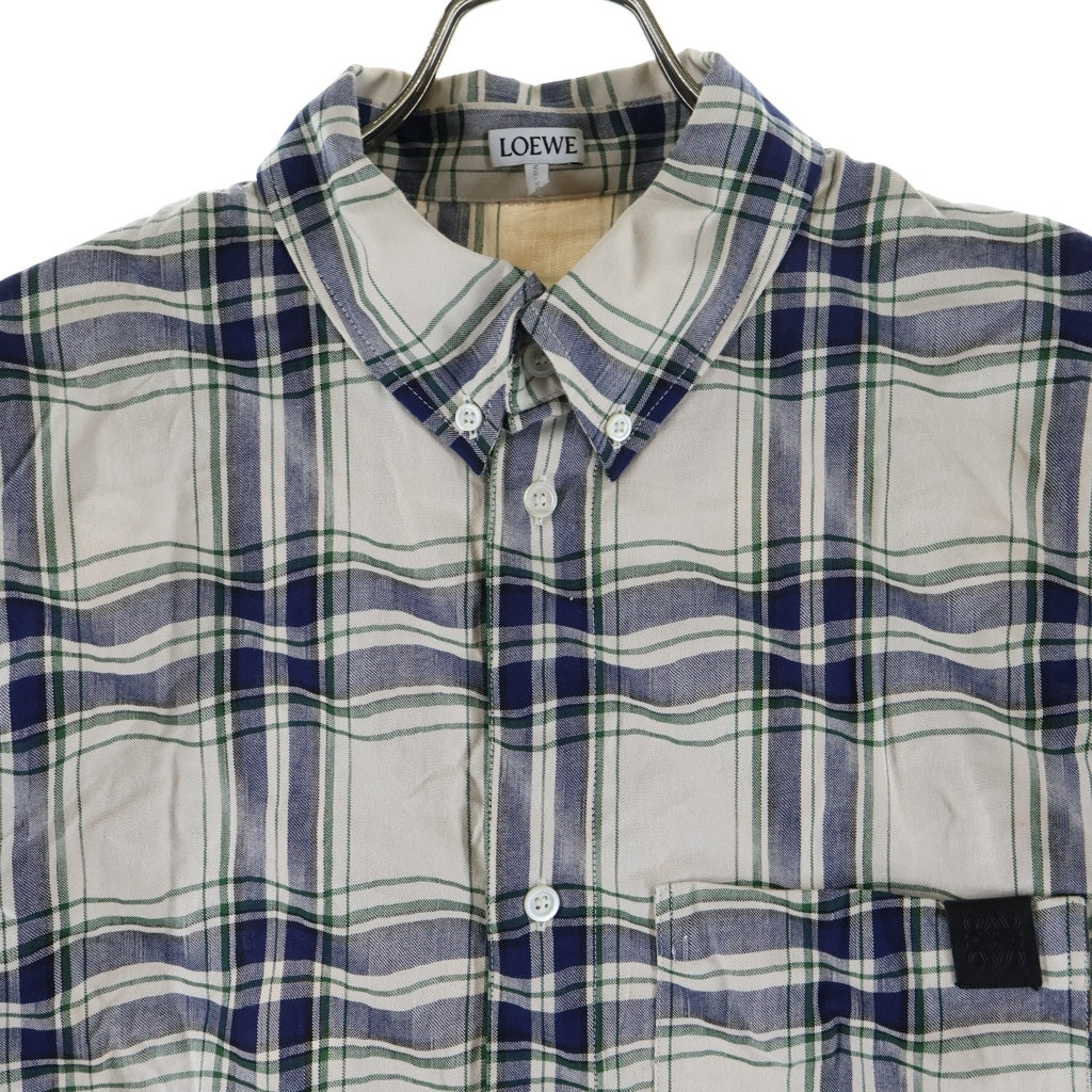 LOEWE(ロエベ) 25SS クラシックカラー チェック 半袖 シャツ マルチ H526Y05W34