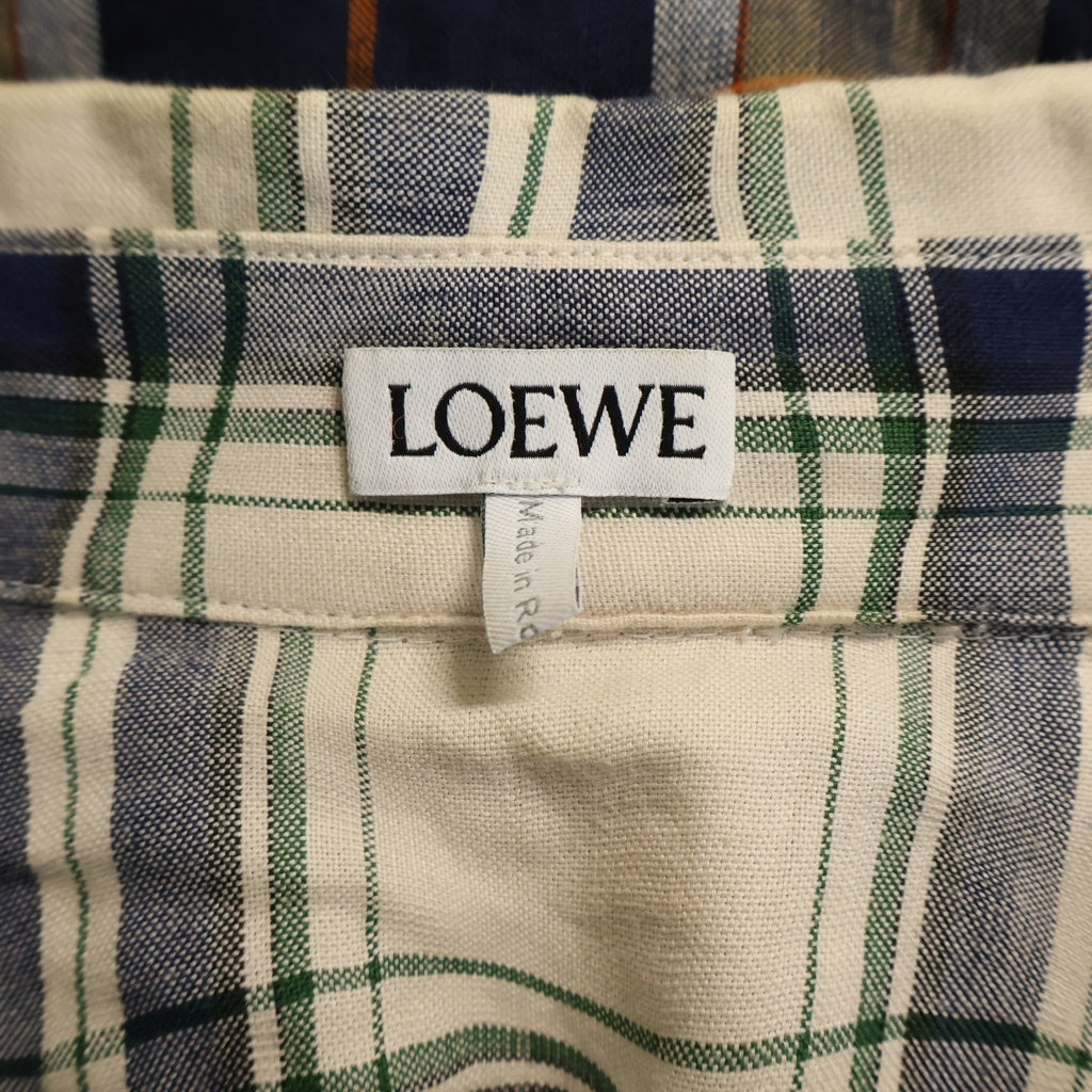 LOEWE(ロエベ) 25SS クラシックカラー チェック 半袖 シャツ マルチ H526Y05W34