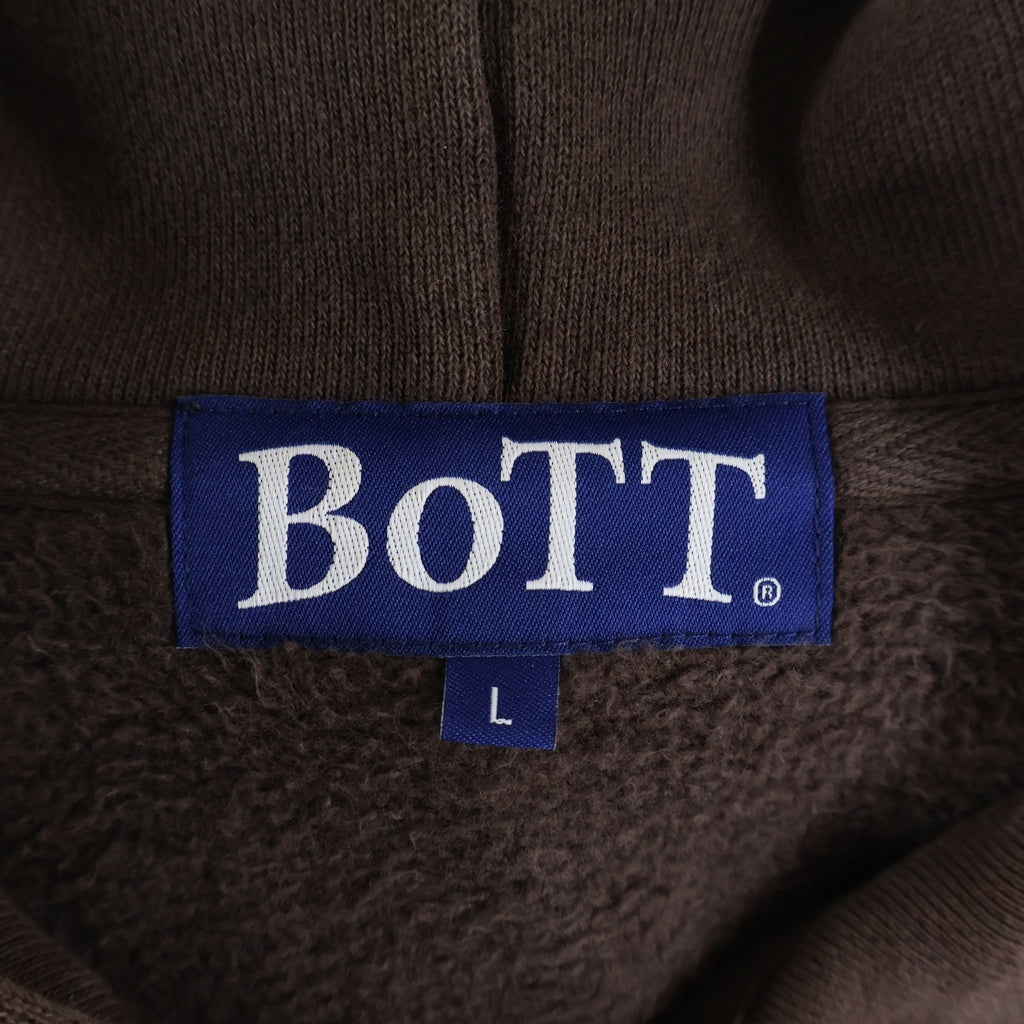 BoTT(ボット) Washed Script Logo Zip Hoodie 251BoTT25 ウォッシュドスクリプトロゴジップフーディ ブラウン