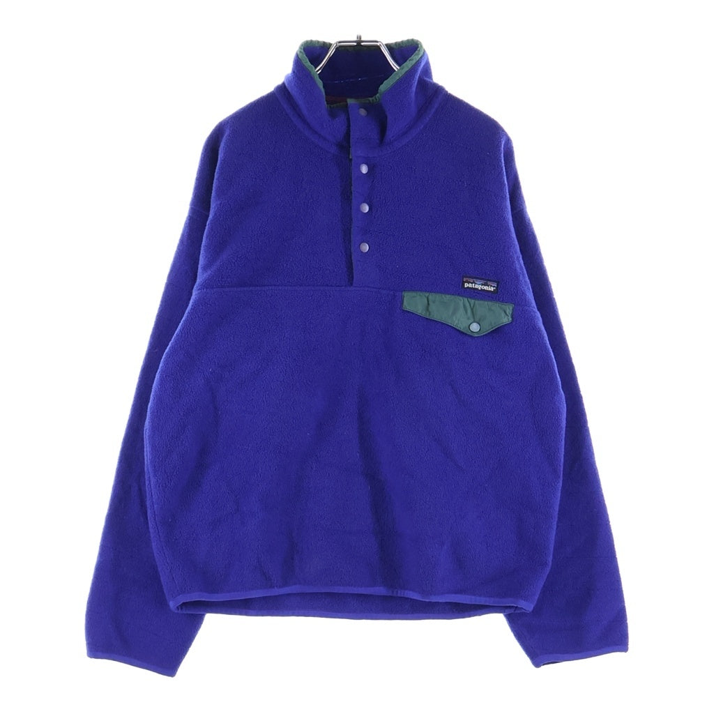 PATAGONIA(パタゴニア) 92年～94年 雪なしタグ アノラック スナップボタンフリースジャケット ネイビー