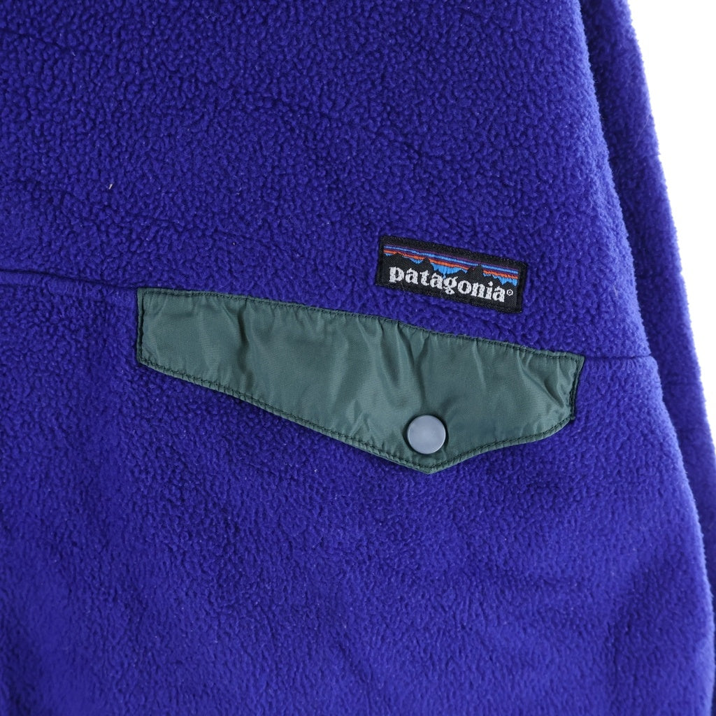 PATAGONIA(パタゴニア) 92年～94年 雪なしタグ アノラック スナップボタンフリースジャケット ネイビー