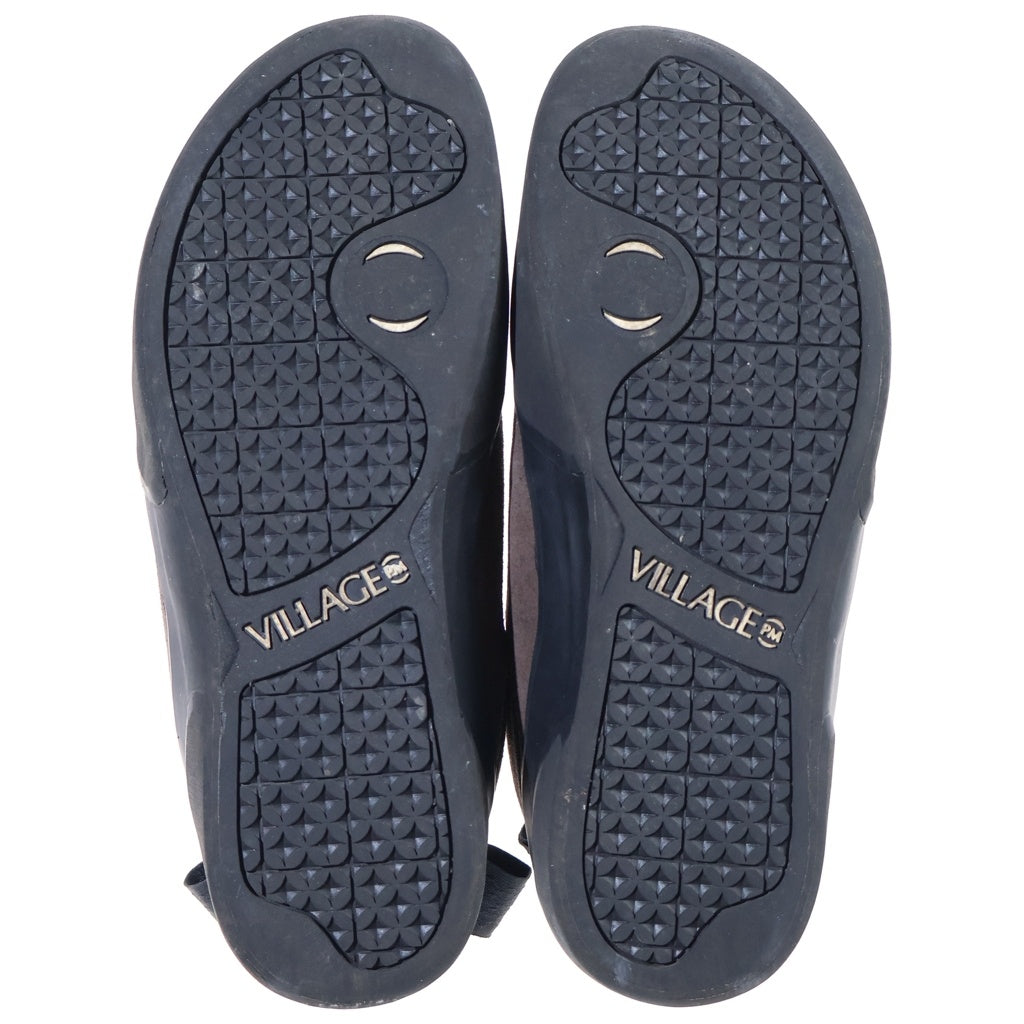 NO BRAND(ノーブランド) Village PM ヴィレッジピーエム レースアップ スエード切替ローカットスニーカー シューズ ブラウン US8.5/26.5cm