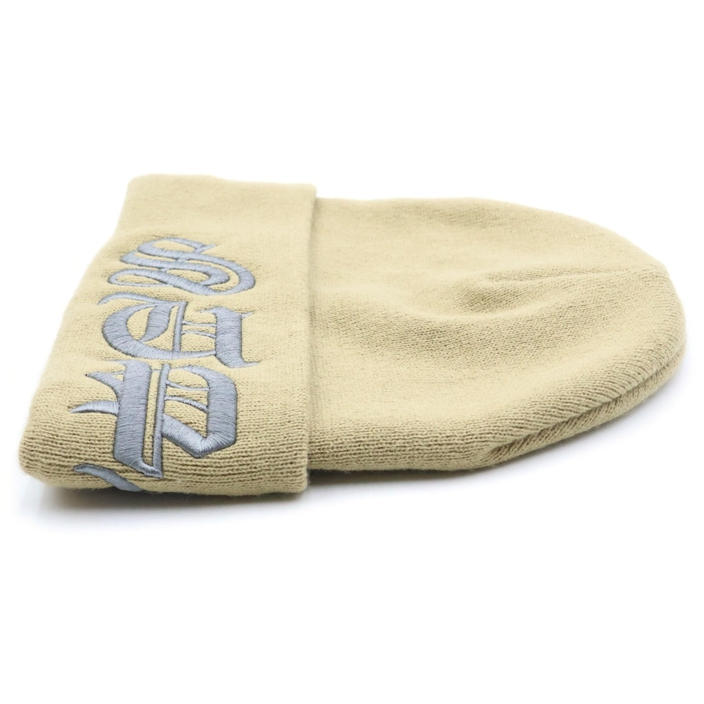 SUPREME(シュプリーム) ×NEW ERA Blackletter Beanie ×ニューエラ ブラックレター ビーニー ニット帽 ベージュ G7302122025