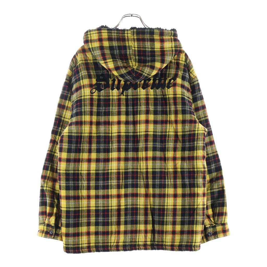 SUPREME(シュプリーム) 25AW Lined Zip Up Hooded Flannel Shirt ラインド ジップ アップ フーデッド フランネル シャツ イエロー