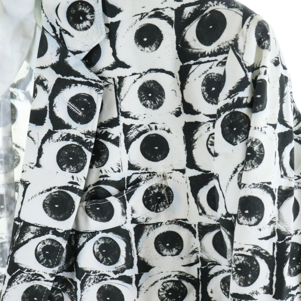 SUPREME(シュプリーム) 17SS ×COMME des GARCONS SHIRT EYE PRINT JACKET ×コム デ ギャルソン・シャツ アイズグラフィックテーラードジャケット ブラック/ホワイト SU1SS17