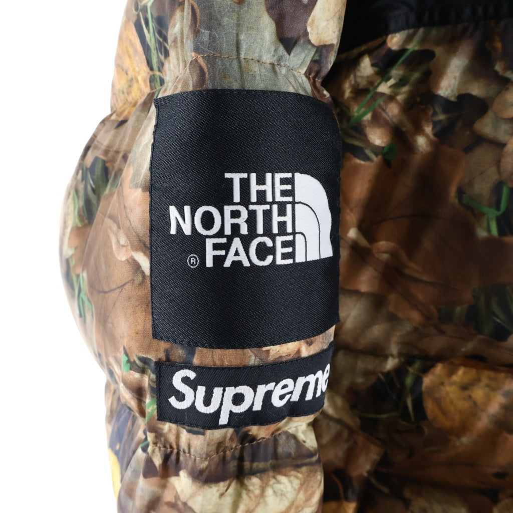 SUPREME(シュプリーム) ×The North Face Nuptse Jacket Leaves ×ザノースフェイス 枯葉 ヌプシ ジャケット リーブス ブラウン/ブラック ND51602I