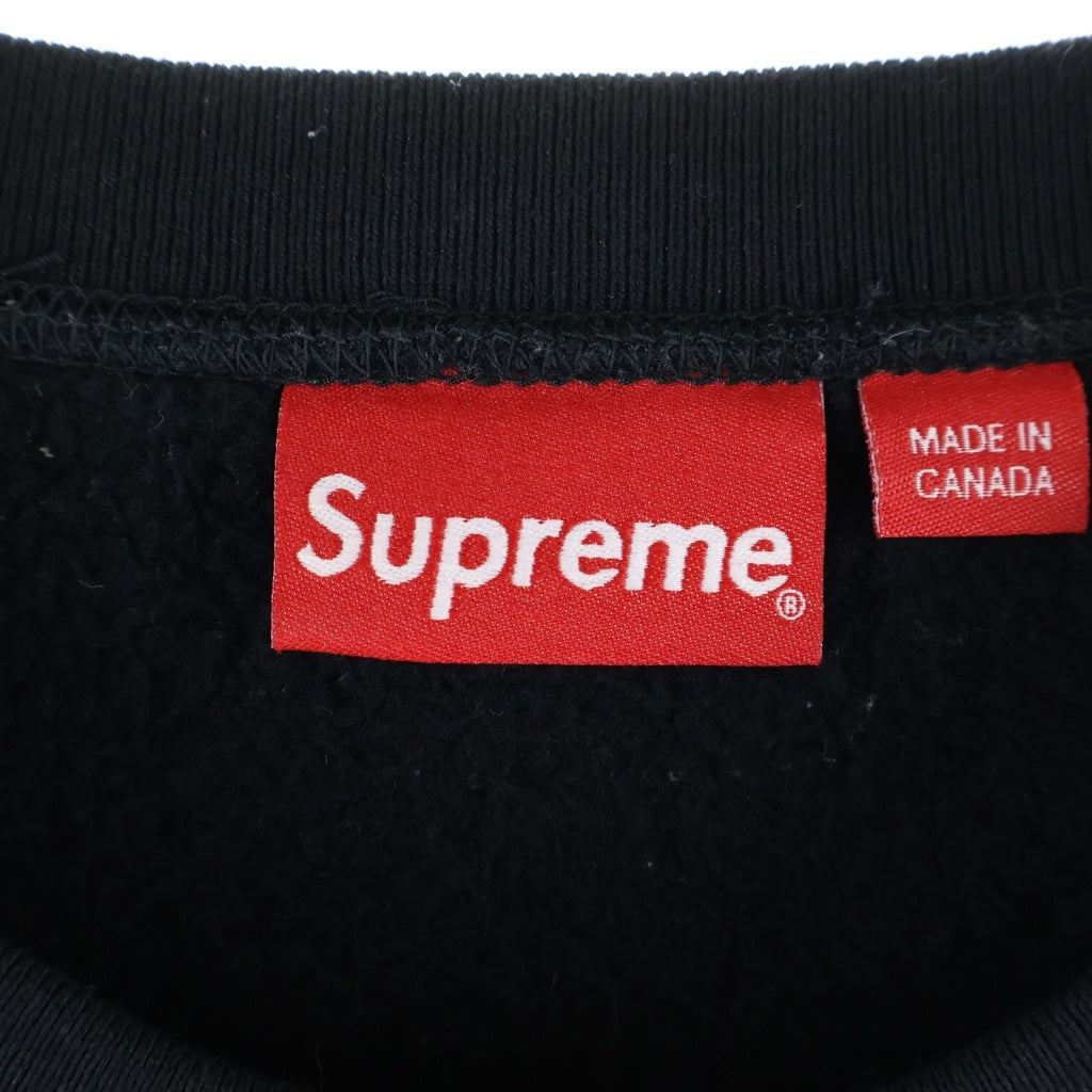 SUPREME(シュプリーム) 21AW Cities Arc Crewneck ロゴ パッチ エンブロイド クルーネック スウェット ブラック