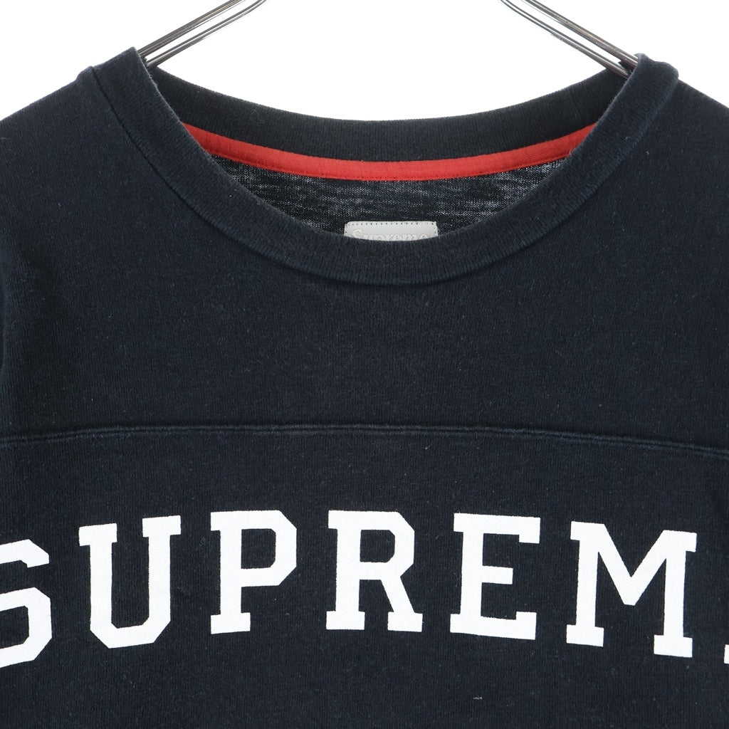 SUPREME(シュプリーム) 08AW L/S Football Top ロゴ プリント ロングスリーブ 長袖 Tシャツ カットソー ブラック
