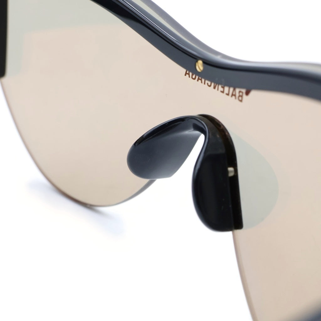 BALENCIAGA(バレンシアガ) シールド型 サングラス アイウェア ブラック BB0004SA
