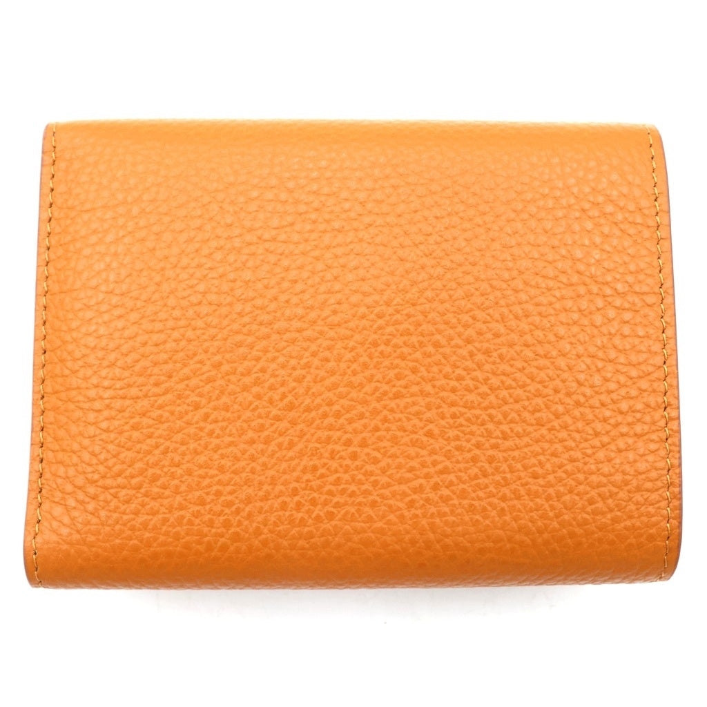 MARNI(マルニ) ステッチロゴ カーフレザー ウォレット 三つ折り財布 ブラウン PFMI0097U0 レディース