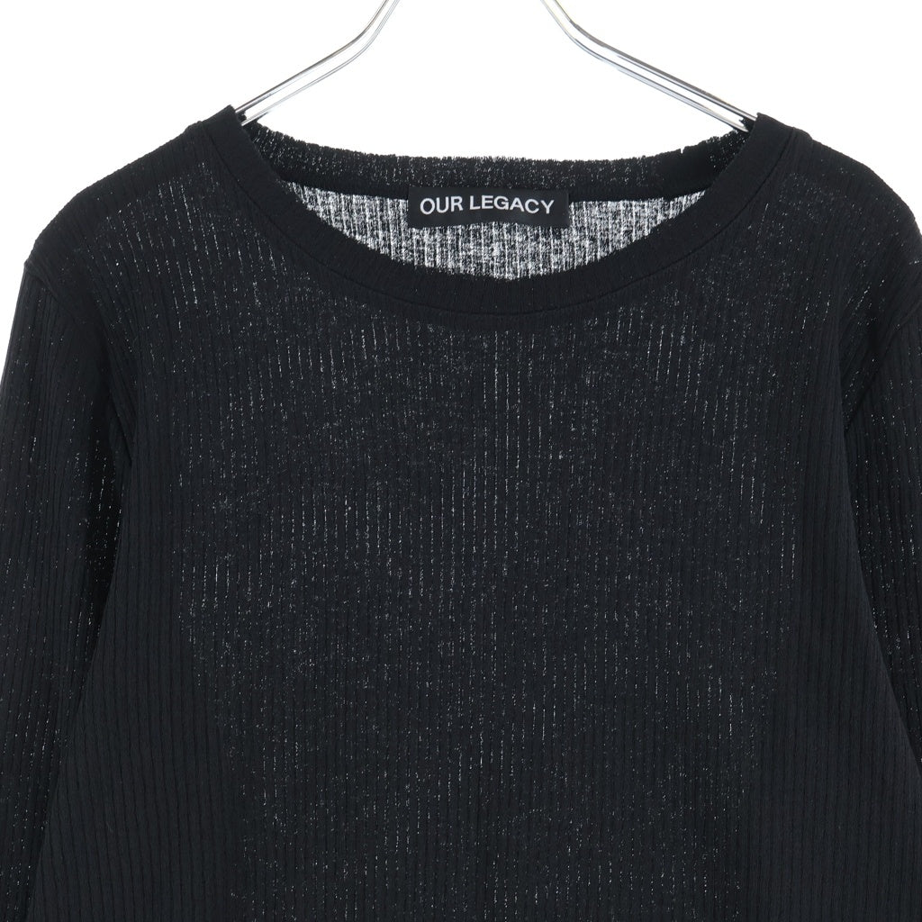 OUR LEGACY(アワーレガシー) ELONGATED LONGSLEEVE エルンゲーテッド ロングスリーブ カットソー ブラック M4266EC